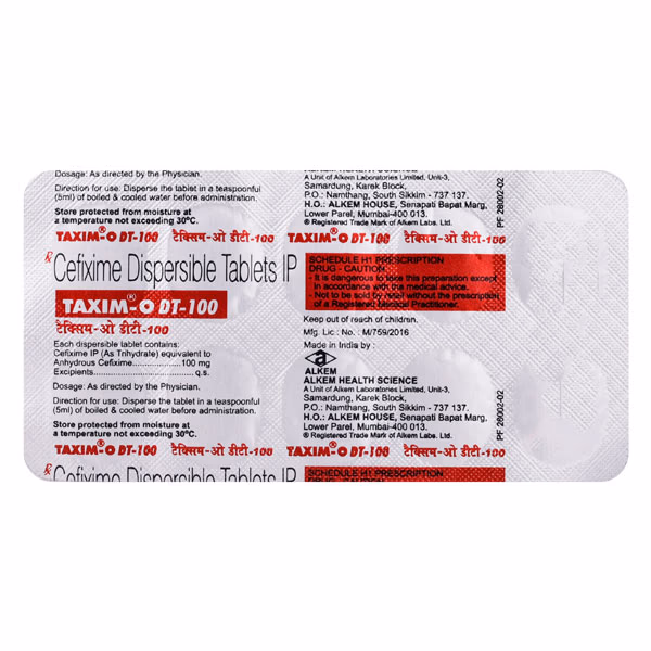 Taxim-O 100mg Tablets