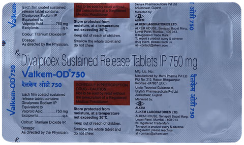 Valkem OD 750 mg Tablets